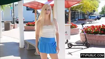 fresh 18 teen in public