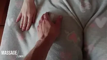 Amateur Romantic Massage - European Babe under hairy Blanket