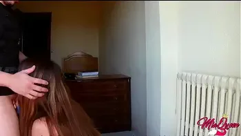 Fucking my fitness stepsister while is training at home ( CREAMPIE )