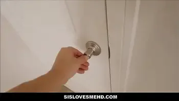 Skinny Hot Teen Stepsister With Braces Sucks Her Stepbrothers Dick In A Closet POV