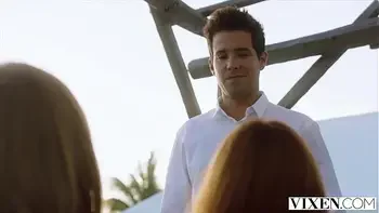 VIXEN Gorgeous redheads seduce bartender while on vacation