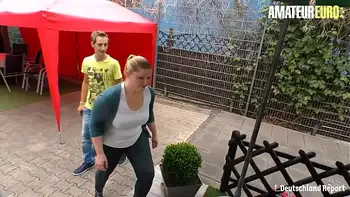 AMATEUR EURO - #Anna K. - BBW German Newbie Has Outdoor Sex With Her Lover