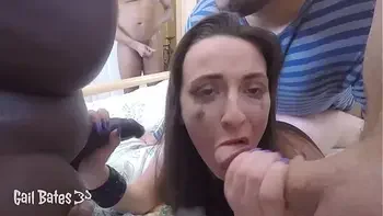 British Slut Gail Bates Gangbang Compilation