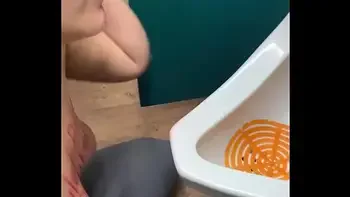 Toilet pig fuck at public restroom