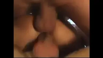 Pretty blonde with juicy ass gets double penetration on the big bed