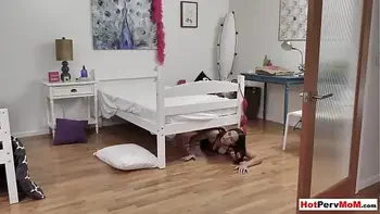 Perv stepson takes advantage on his busty MILF stepmom