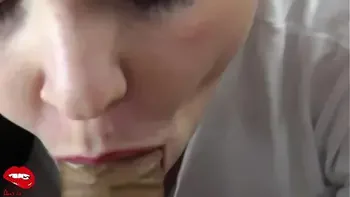 Cute classmate after school learned how to give a blowjob for the first time