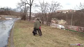 Ugly Grandpa Outdoor Sex with Cute