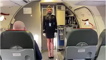 Alexa Bunny In Married Newcomer Stewardess Fuck With Both Pilots During Flight (dp)