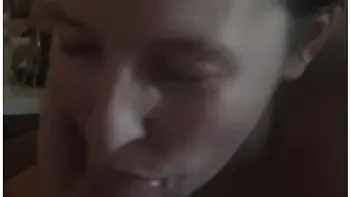 19 Yo Slut Gaggging And Drooling All Over Stepdaddys Cock And Swallowing A Huge Throatpie