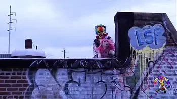 Fucking this gothic chick on the roof