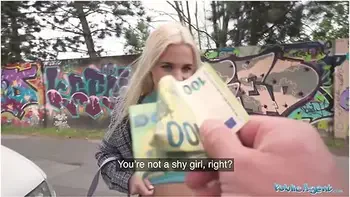 Ellie Shou - Blue Eyed Blonde British Babe Takes A Big Czech Cock In Her Wet Pussy