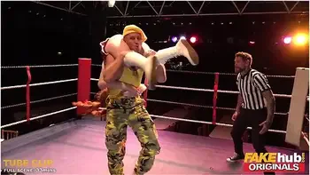 Ella Hughes And Marc Rose - Teen 18+ Machine Vs Bulldozer In Wild And Crazy Wrestling