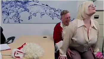 Bad Ass Grandma Vs Bad Santa With Lady Boss And Lacey Starr