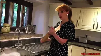 Fucks The Rolling Pin In The Kitchen - Red Xxx
