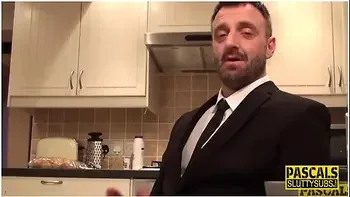 Spanked And Ballgagged Chubby Submisive - Pascal White