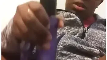 Putting A Purple Dildo In My Fat Ass & Pussy