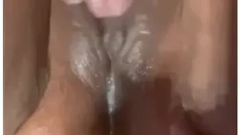 Playing W/ Rubbing With My Pierced Wet Clit Super Horny Ebony And Squirting!