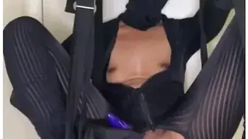 Black Girl Masturbates While In Her Swing