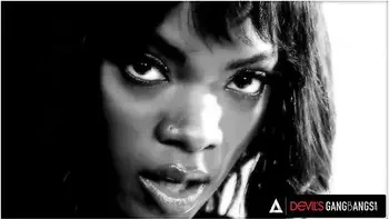 Hot Ebony Ana Foxxx Gets Her Wet Mouth And Tight Pussy Fucked Hard In A Gangbang