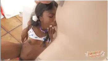 Ebony Anal Braces Pigtails Huge Facial