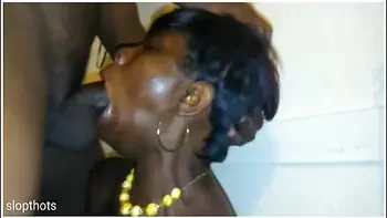 This African Slut Exchanging Her Throat