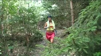 Old and Young Threesome Fucking at Picnic with Big Tits Blonde and Brunette