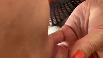 Mature British MILF with Big Natural Tits Gives Intense Blowjob in Stockings