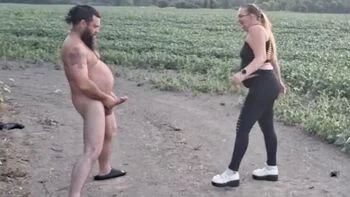 Amateur Femdom Ballbusting Outdoor - Miss JJ Chose Slave CBT & Cumshot