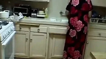 Granny Home Blowjob and Facial with Big Ass Brunette Beauties