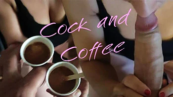 Morning Blowjob with Horny Italian Wife - Big Cock Cumshot in Mouth After Coffee