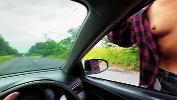 Pick Up Tan Girl TenderMolly and Fuck Her Hard in Car Backseat - Public Sex POV Blowjob Cumshot