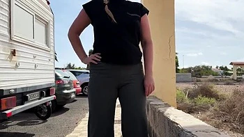 Emma Voyeur Crazy Public Pee Wet Pants Outdoor POV HD