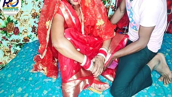 Fast Time Desi Video Hindi Audio Claire Vaise In Red Saree And Blouse Having Fun - Honey Moon