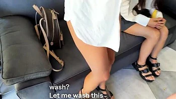 Katty West & Kate Rich: Good Girls Suck Cock Instead of Studying - Russian Teen Blowjob POV