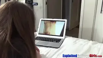 Young brunette Megan toyed and fed cum after hard banging