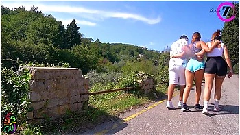 Eggs Out - They Enter His House And Suck His Cock - Horny In A Threesome Dialogue Ita