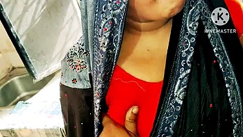 Desi Wife Hardcore Fucking Neighbor Boy in Kitchen - Rough Sex with Indian Aunty