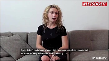 Curly Headed French Hottie Drilled Hard At Casting