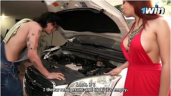 Mechanic Repairs Everything For His Busty Client In A Single Overhaul - Jordy Fabian And Celeste Alba