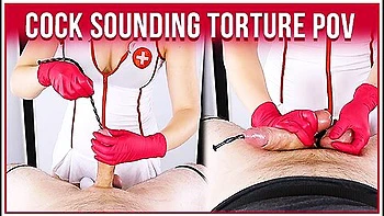Nurse Cock Sounding Torture & Gloves Handjob To Cum - Pov Era