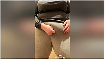 Busty Plumper With A Hairy Pussy Irina Priroda Masturbates In Front Of The Mirror