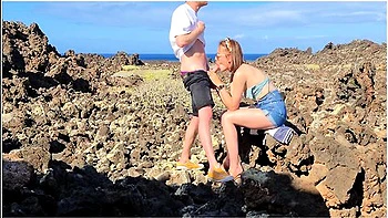 Made In Canarias In A Perfect Blowjob In Such A Beautiful Place, Couple Naemyia
