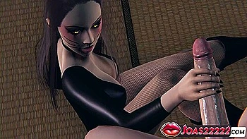 Cat Black, Black Cat And Car Toon - Halloween 3d Hentai Alluring Cosplay Girl, Handjob, Sloppy Blowjob, And Deepthroat Cumshot