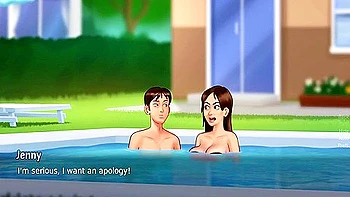 Korean Big Stepmom And Stepdad New Seen In Summer Time Saga - Car Toon