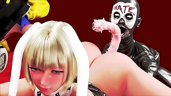 Mad Zombie Shoves A Long Tongue Into The Pussy Of A Frightened Young Girl