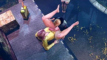 Blonde Watches Her Stepbrother Fucking Hot Futa Stepmom Outdoors