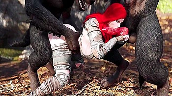 Two Werewolves Stretched This Red-haired Warrior Girl