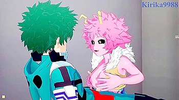 Mina Ashido And Izuku Midoriya Have Deep Sex