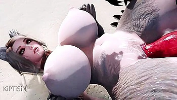 Wolf Girl Fucked By Werewolf On The Beach 2